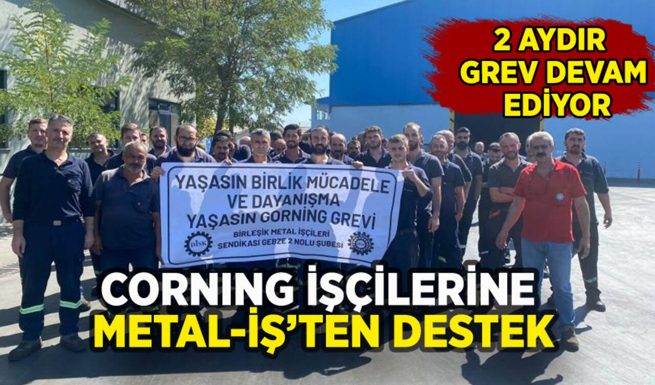 Grevdeki Corning Kablo işçilerine Metal-İş'ten destek ziyareti