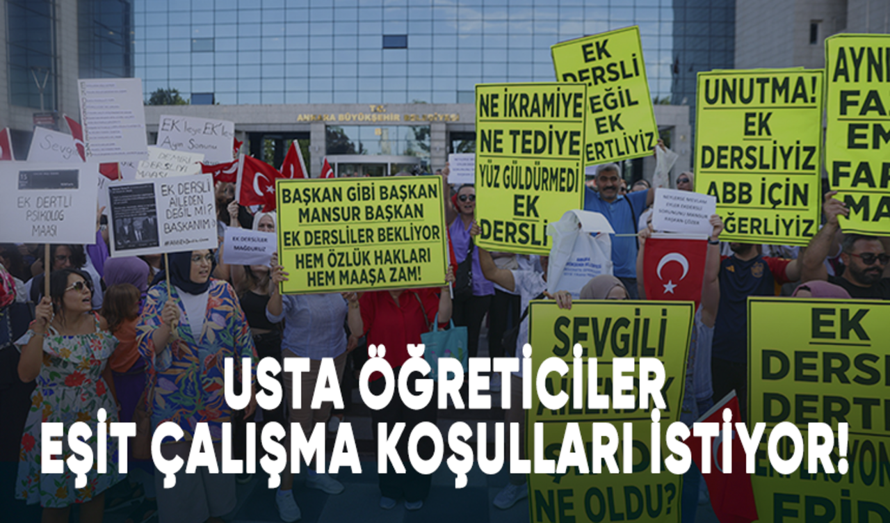 Usta öğreticiler eşit çalışma koşulları istiyor!