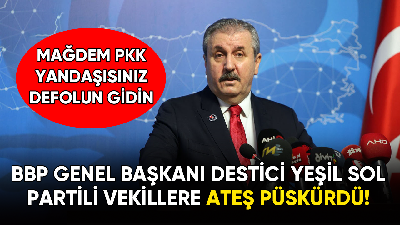 BBP Genel başkanı Destici, Yeşil Sol partili vekillere ateş püskürdü