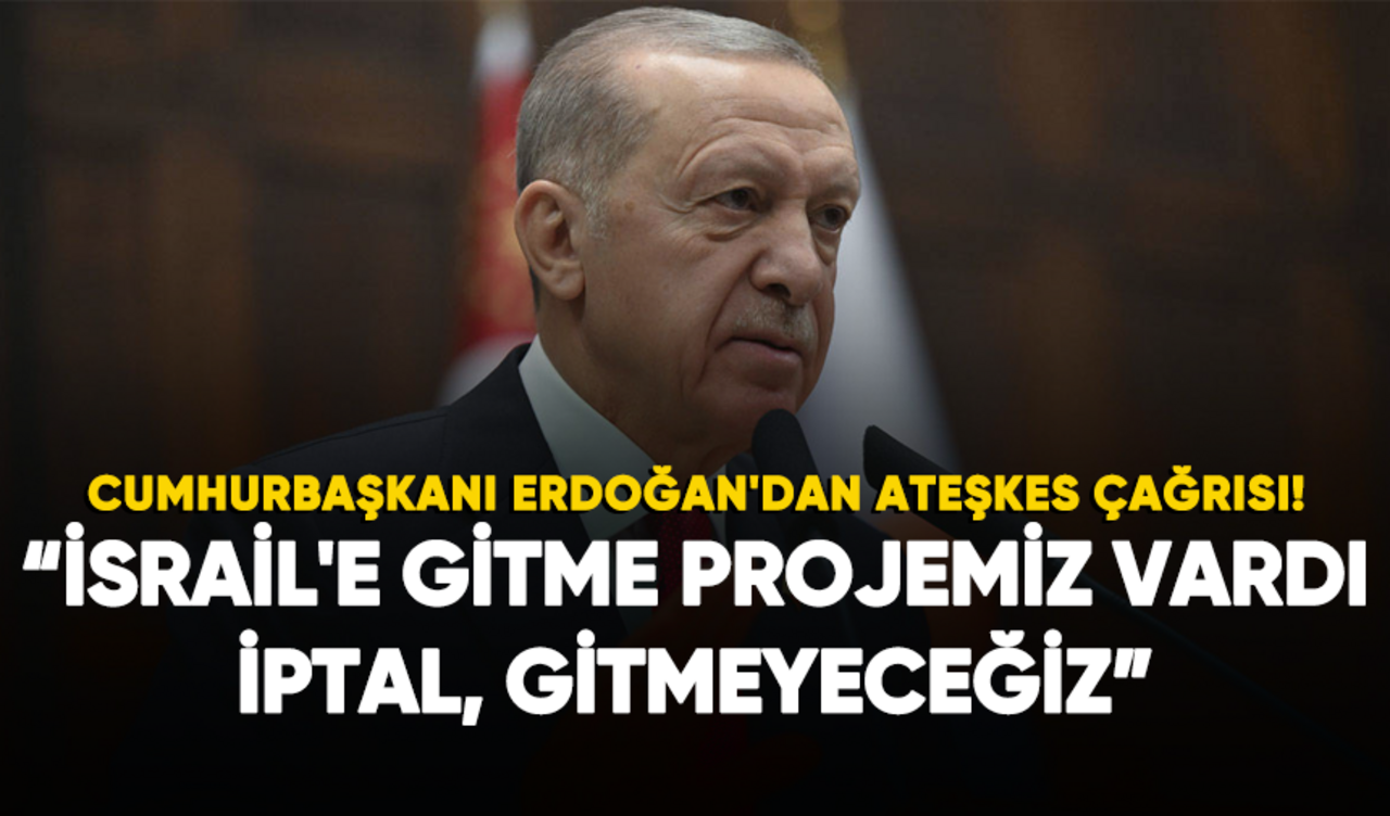 Cumhurbaşkanı Erdoğan: İsrail'e gitme projemiz vardı, iptal, gitmeyeceğiz