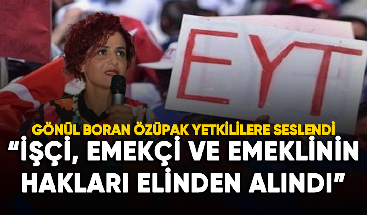 Gönül Boran Özüpak: İşçi, emekçi ve emeklinin hakları elinden alındı