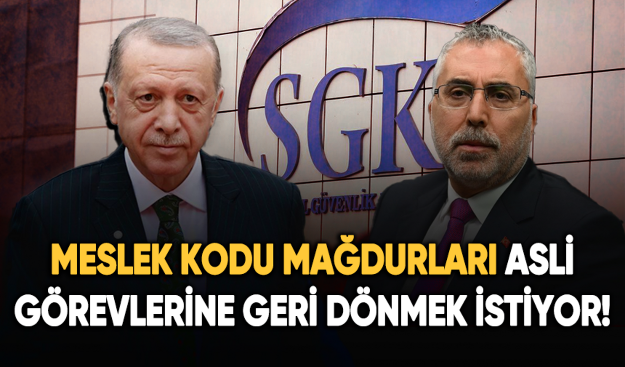 Meslek kodu mağdurları asli görevlerine geri dönmek istiyor!