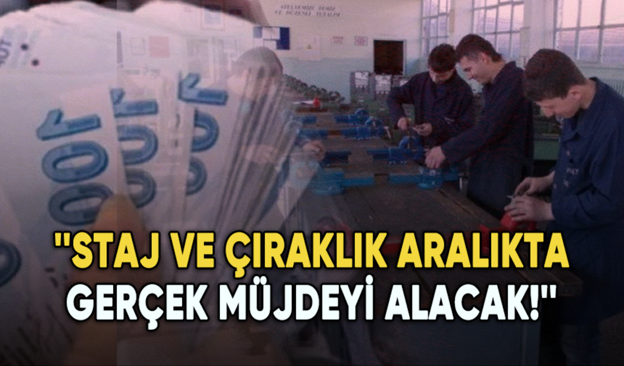 ''Staj ve çıraklık aralıkta gerçek müjdeyi alacak!''