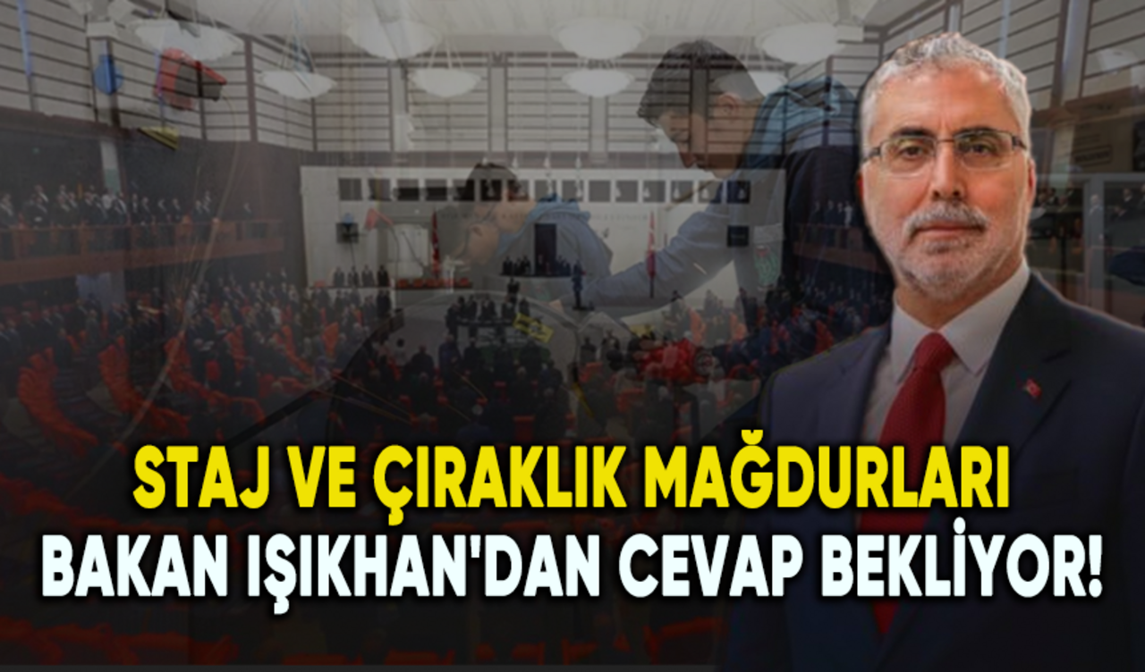 Staj ve çıraklık mağdurları Bakan Işıkhan'dan cevap bekliyor!