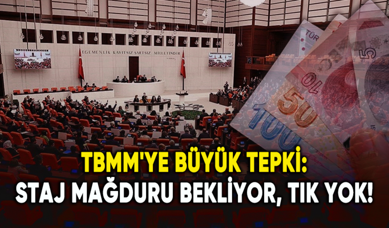 TBMM'ye büyük tepki: Staj mağduru bekliyor, tık yok!