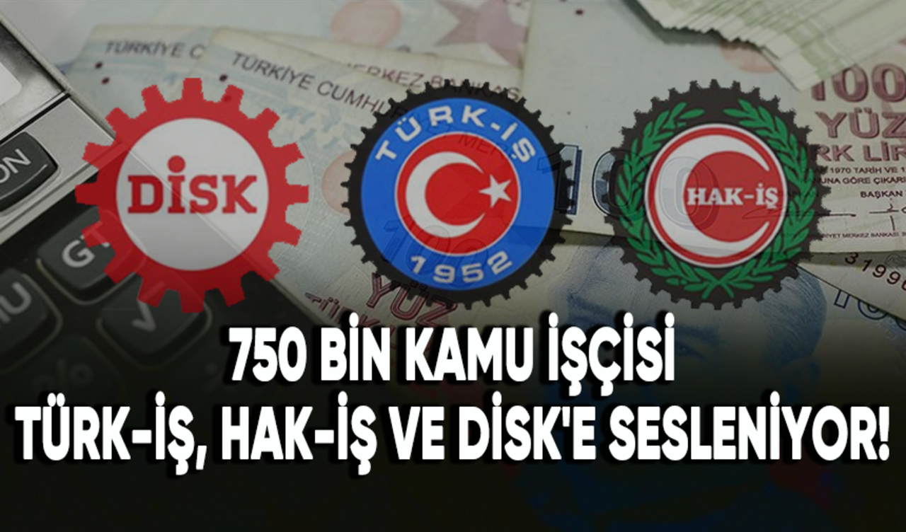 750 bin kamu işçisi TÜRK-İŞ, HAK-İŞ ve DİSK'e sesleniyor!