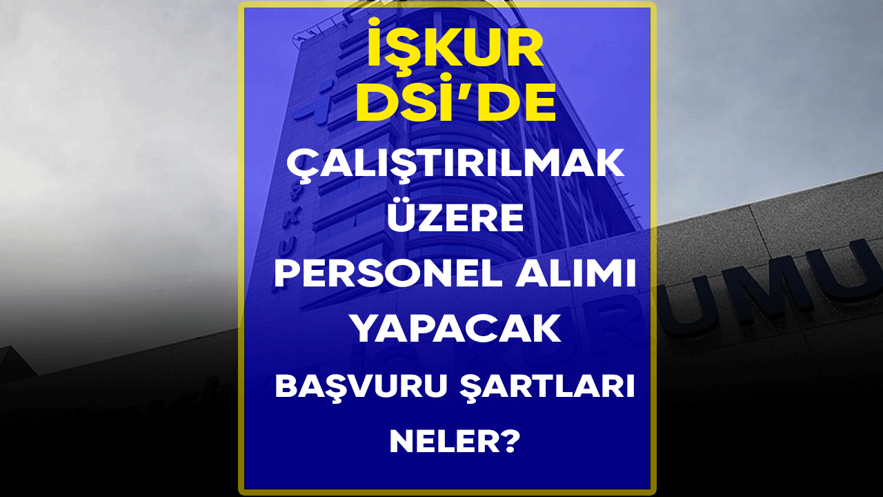 DSİ birçok şehre personel alımı yapacak