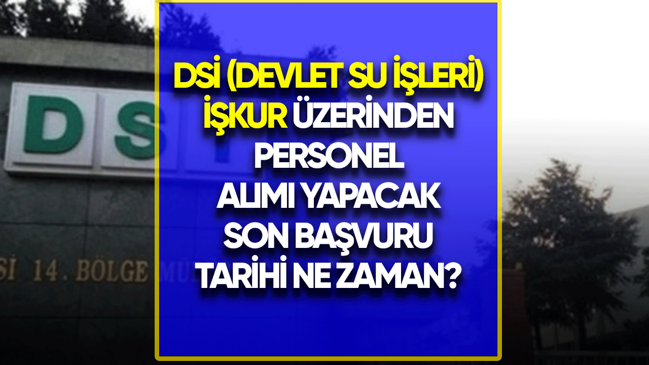 DSİ (Devlet Su İşleri) İŞKUR üzerinden personel alımı yapacak