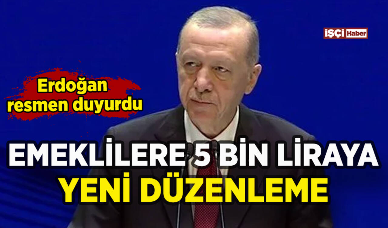 Erdoğan duyurdu: Emeklilere 5 bin lira ödemeye yeni düzenleme