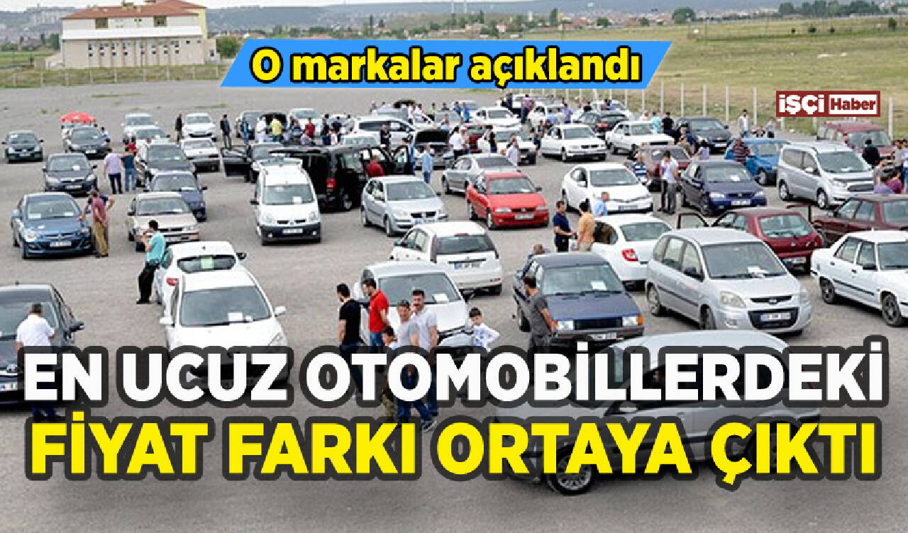 En ucuz otomobillerdeki fiyat farkı ortaya çıktı: Markalar açıklandı