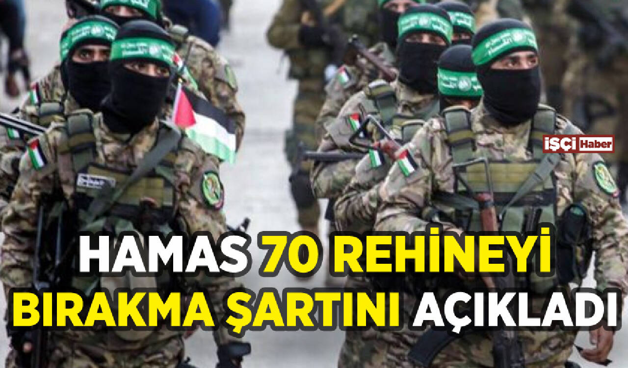 Hamas'tan ateşkes şartı: 70 rehineyi bırakabiliriz