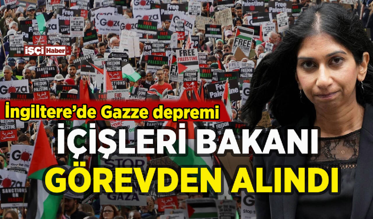 İngiltere'de Gazze depremi: İçişleri Bakanı görevden alındı