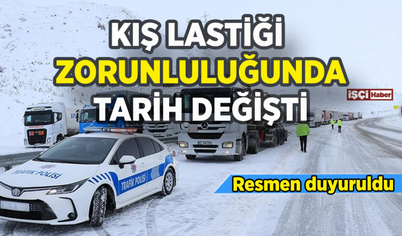 Kış lastiği zorunluluk tarihi değişti: Resmen duyuruldu