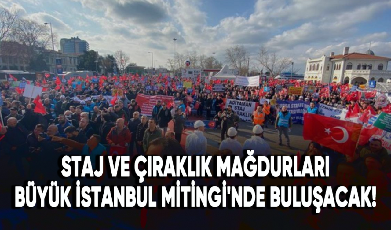 Staj ve çıraklık mağdurları Büyük İstanbul Mitingi'nde buluşacak!