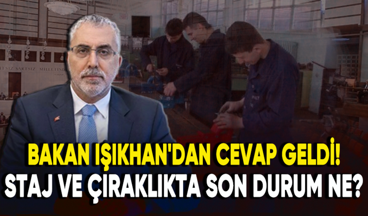 Staj ve çıraklıkta son durum ne? Bakan Işıkhan'dan cevap geldi...