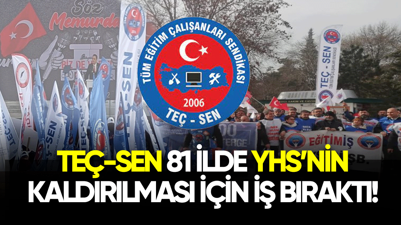 TEÇ-SEN 81 ilde YHS'nin kaldırılması için iş bıraktı!