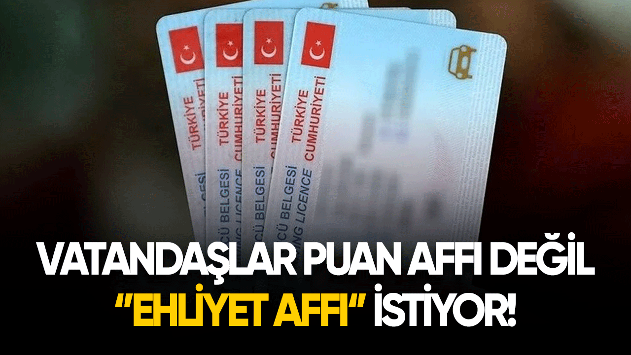 Vatandaşlar puan affı değil ''ehliyet affı'' istiyor