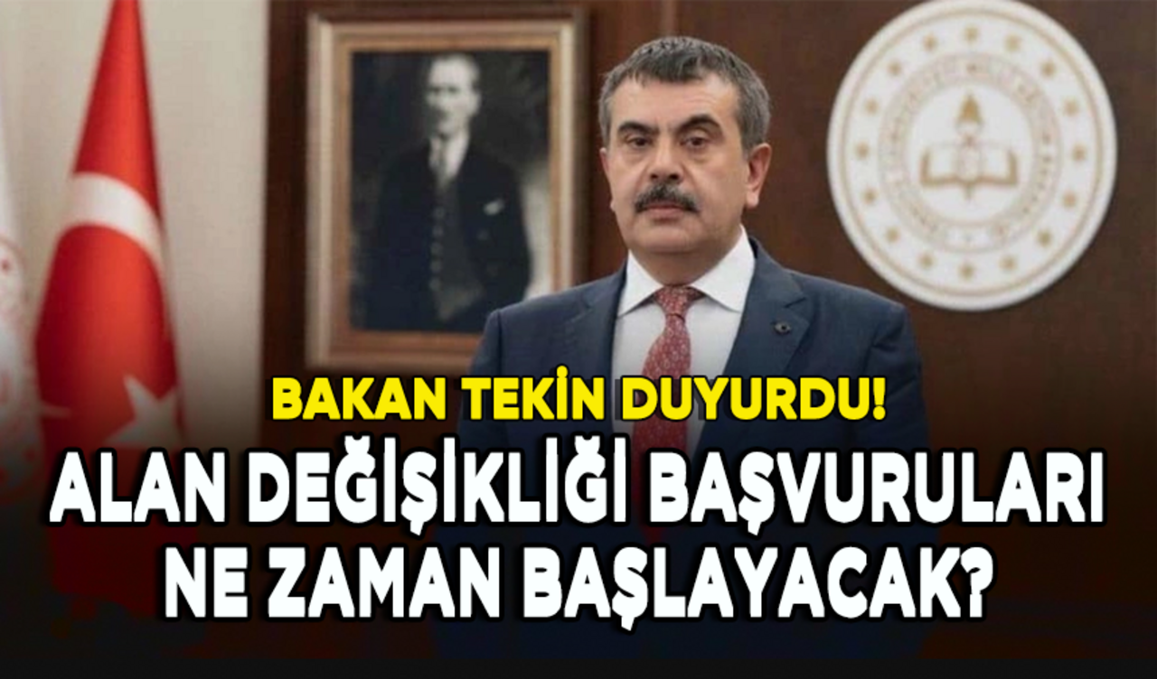 2023 alan değişikliği başvuruları ne zaman başlayacak?