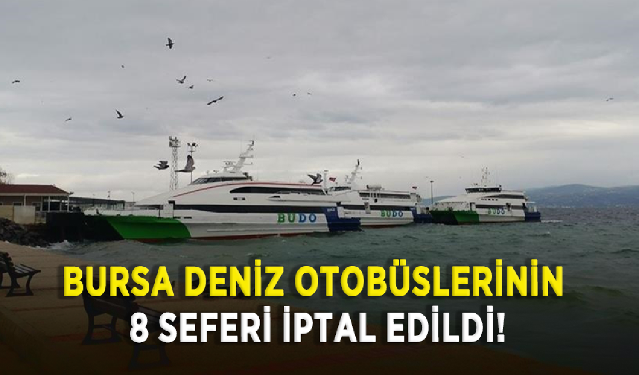 Bursa Deniz Otobüslerinin 8 seferi iptal edildi!