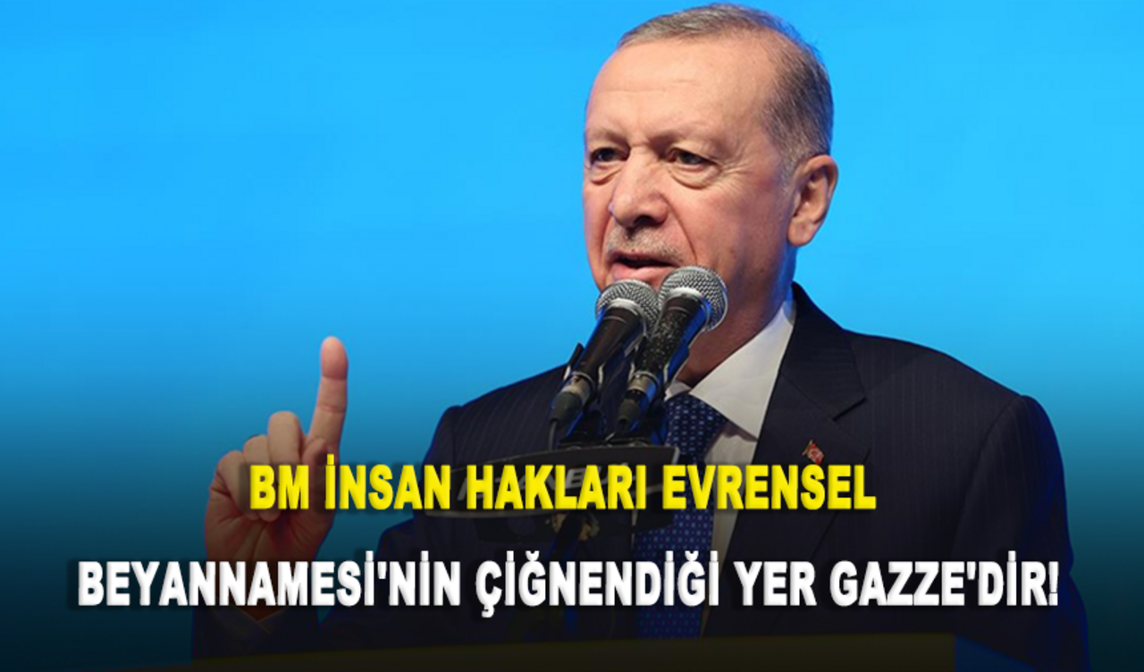 Cumhurbaşkanı Erdoğan: BM İnsan Hakları Evrensel Beyannamesi'nin çiğnendiği yer Gazze'dir!