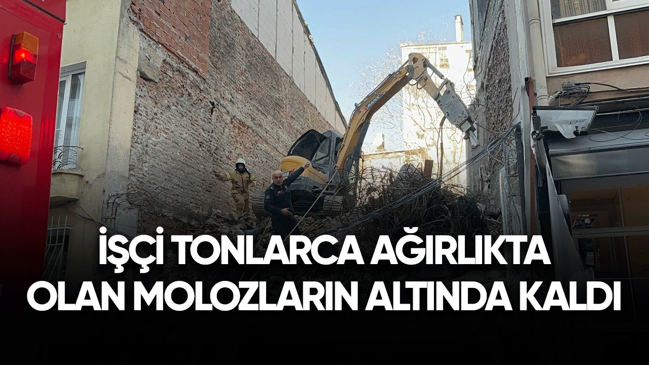 İşçi tonlarca ağırlıkta olan molozların altında kaldı