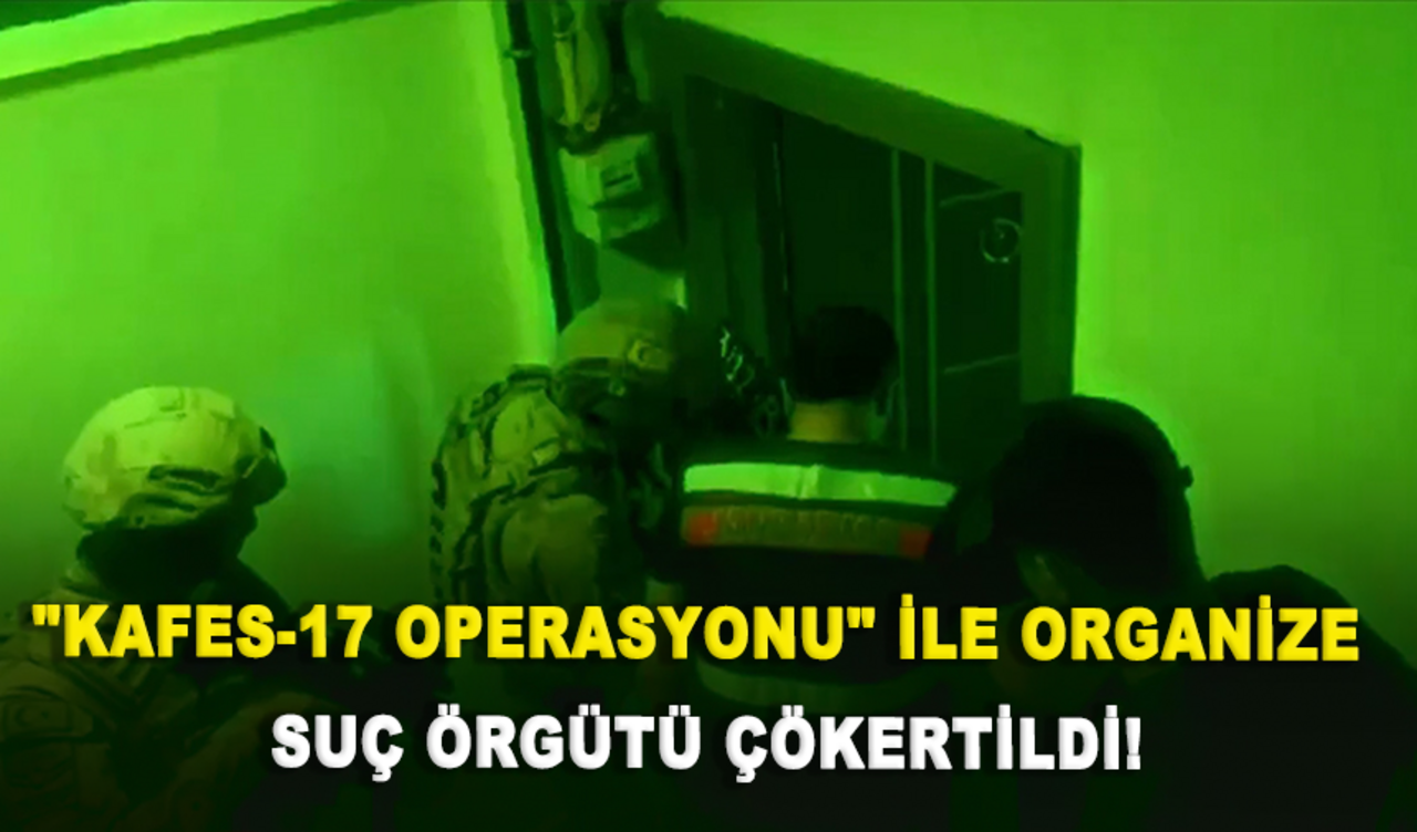 "Kafes-17 Operasyonu" ile organize suç örgütü çökertildi️!