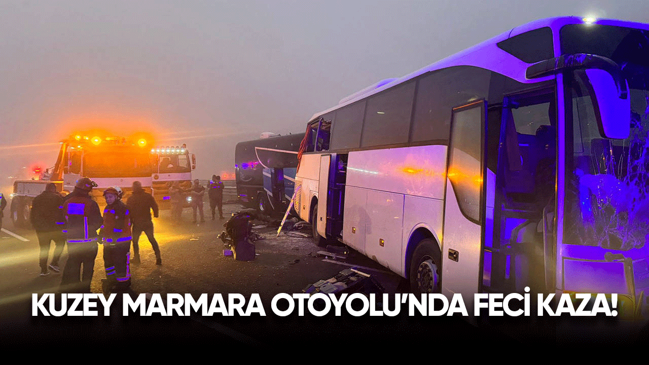 Kuzey Marmara Otoyolu'nda feci kaza!