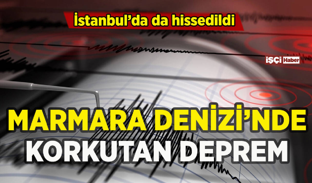 Marmara Denizi'nde deprem: İstanbul'da da hissedildi