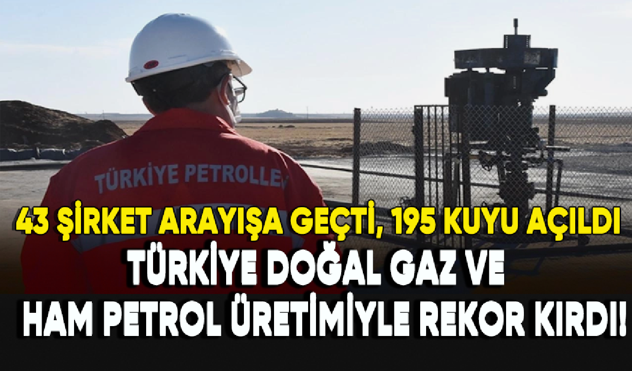 Türkiye ham petrol ve doğal gaz üretimiyle rekor kırdı!