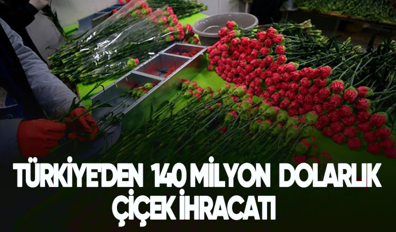 Türkiye'den 73 ülkeye 140 milyon dolarlık çiçek ihracatı