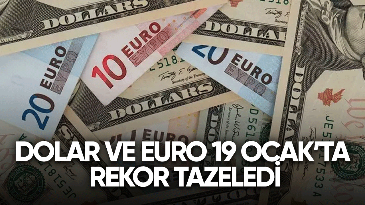 Dolar ve Euro 19 Ocak'ta rekor tazeledi