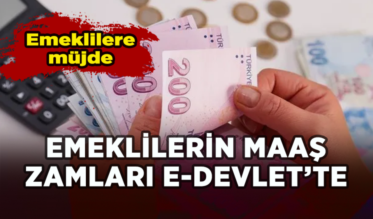 Emeklilere müjde: Emeklilerin maaş zamları e-Devlet’te