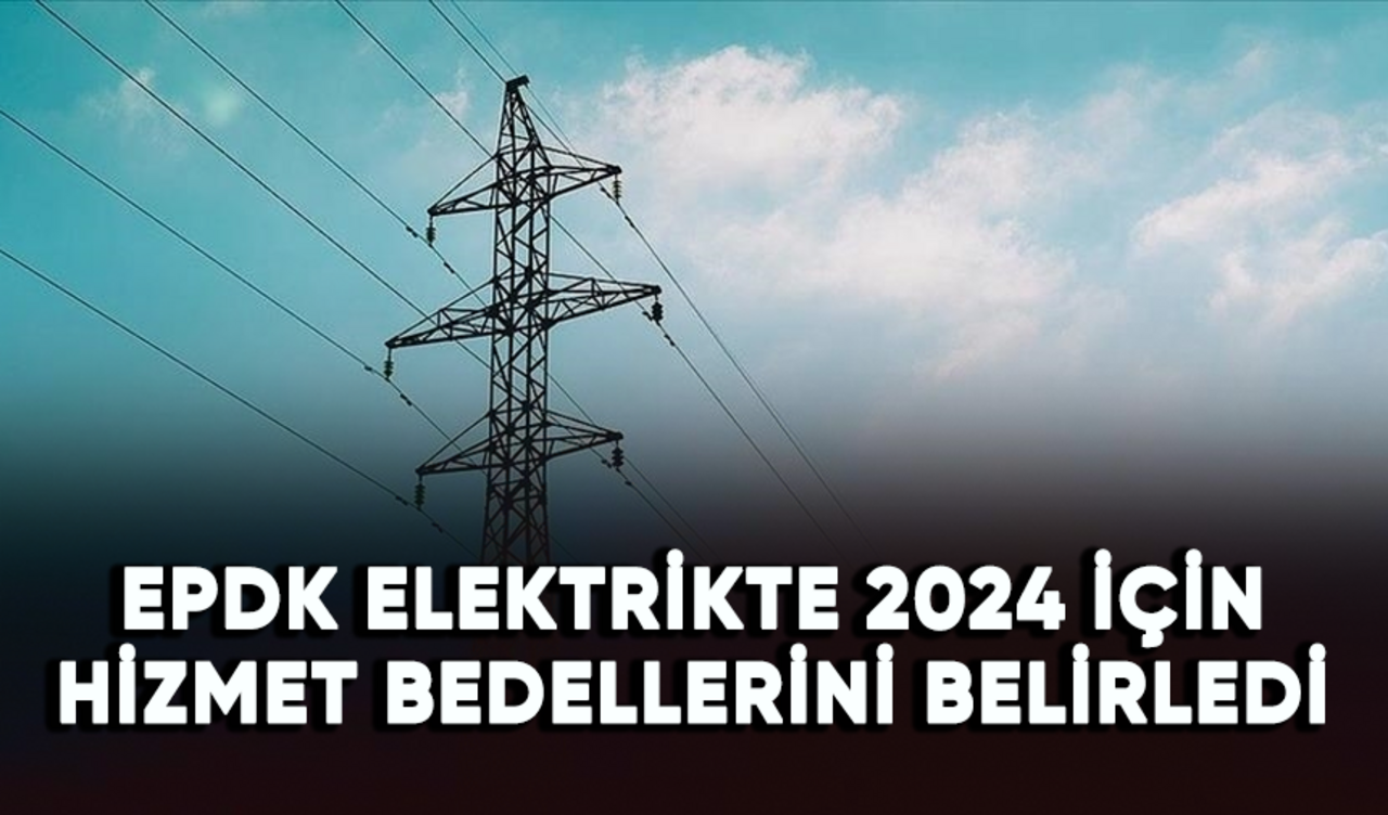 EPDK elektrikte 2024 için hizmet bedellerini belirledi