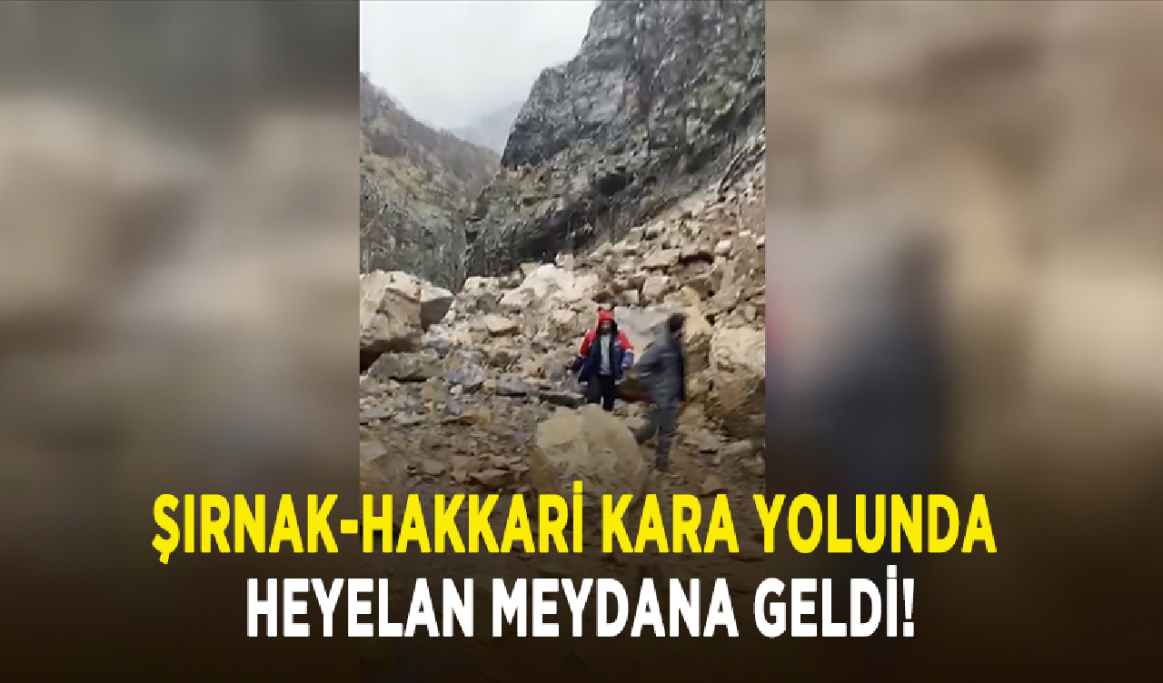 Şırnak-Hakkari kara yolunda heyelan meydana geldi!