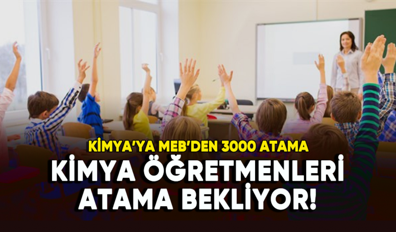 Kimya öğretmenleri atama bekliyor!