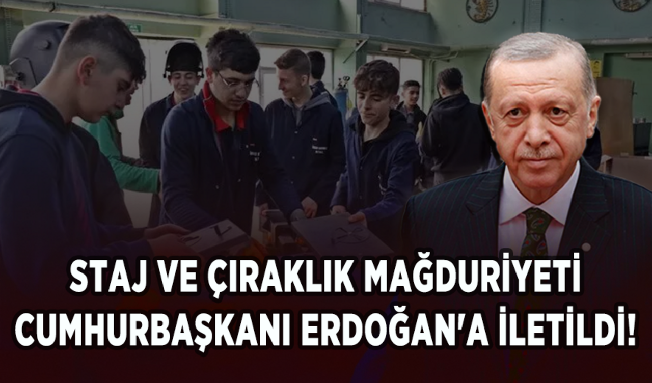 Staj ve çıraklık mağduriyeti Cumhurbaşkanı Erdoğan'a iletildi!