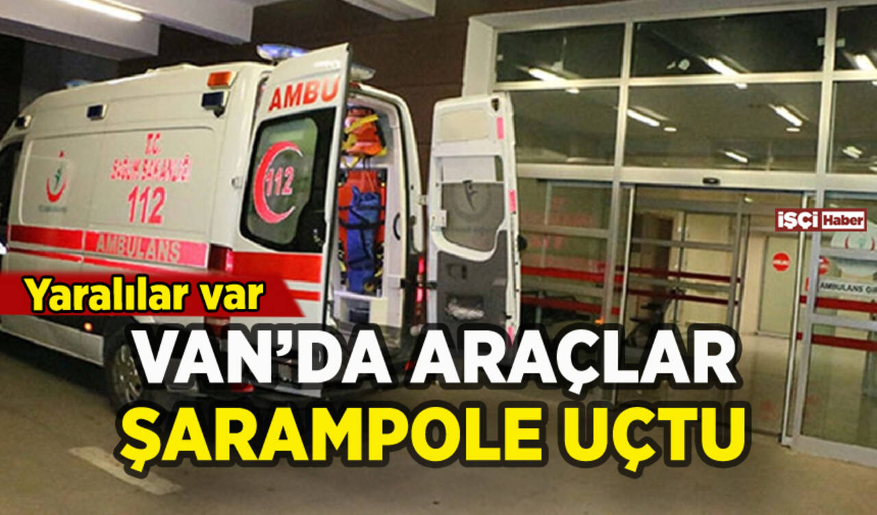 Van'da araçlar şarampole uçtu: Yaralılar var