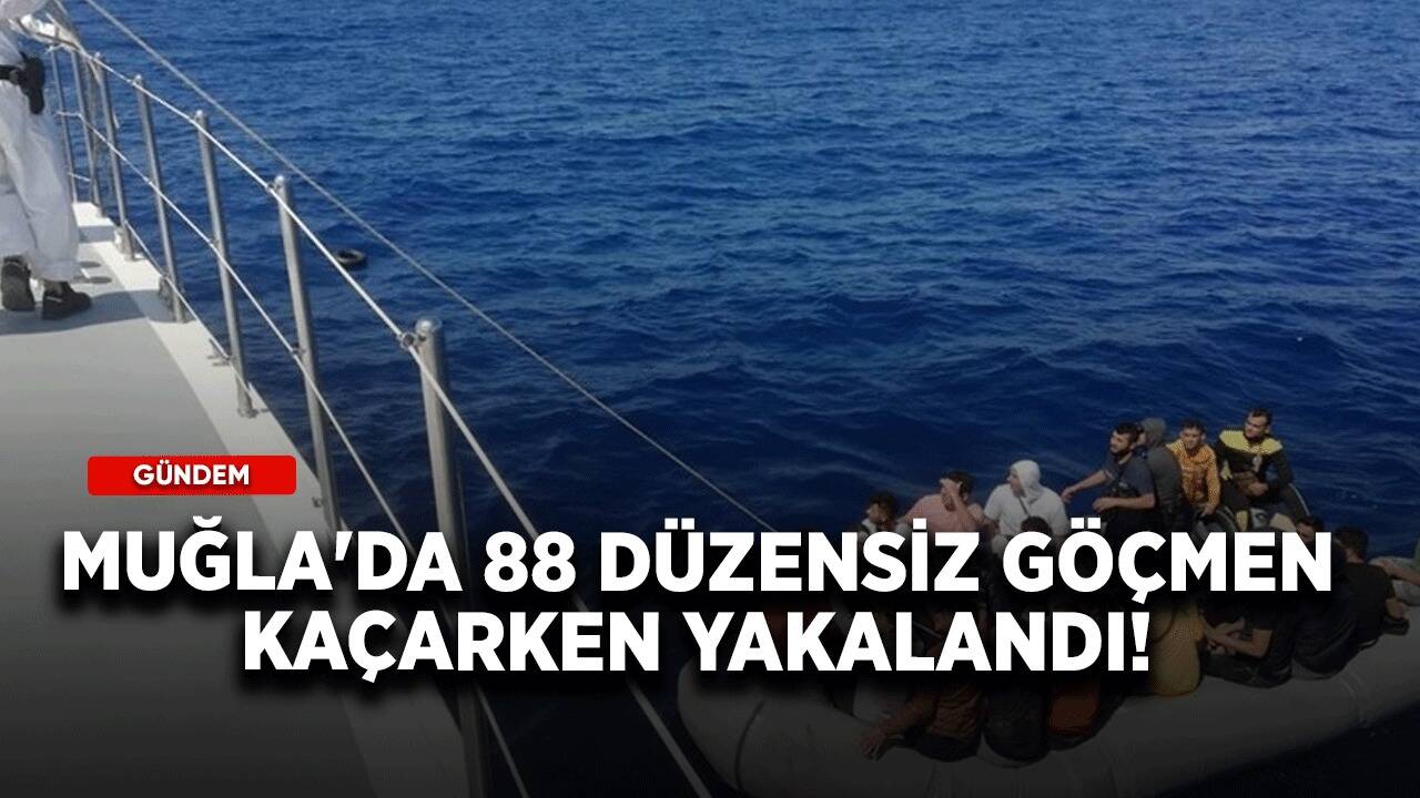 Muğla'da 88 düzensiz göçmen kaçarken yakalandı!