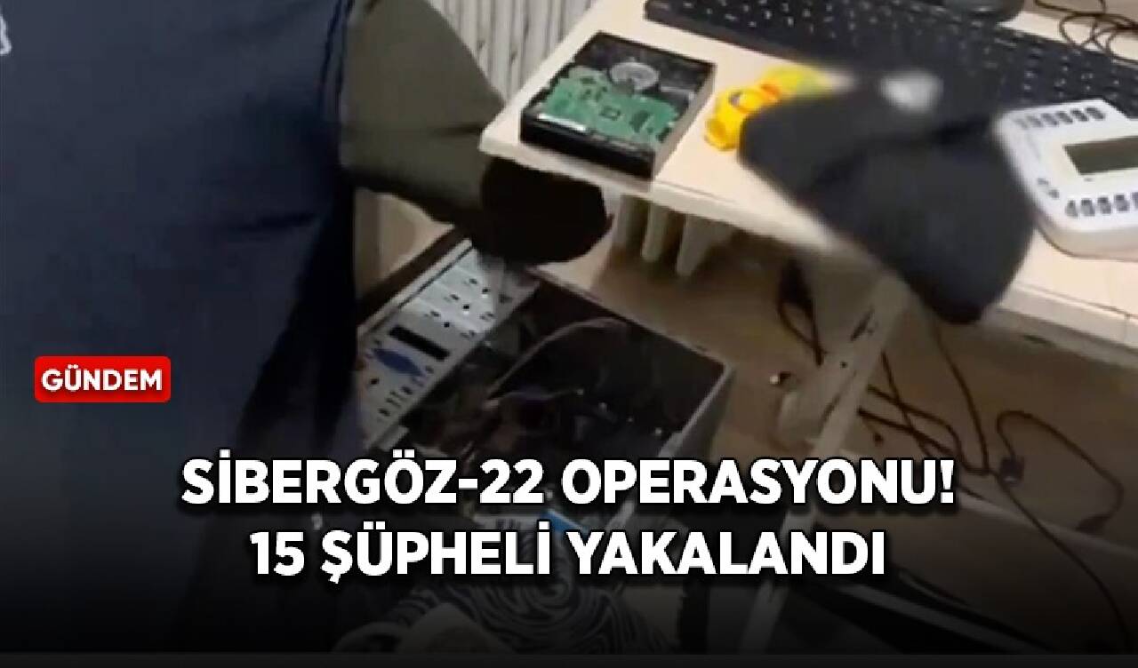 Sibergöz-22 operasyonunda 15 şüpheli yakalandı