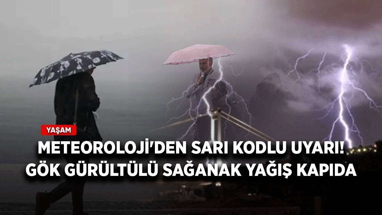 Meteoroloji'den sarı kodlu uyarı! Gök gürültülü sağanak yağış kapıda