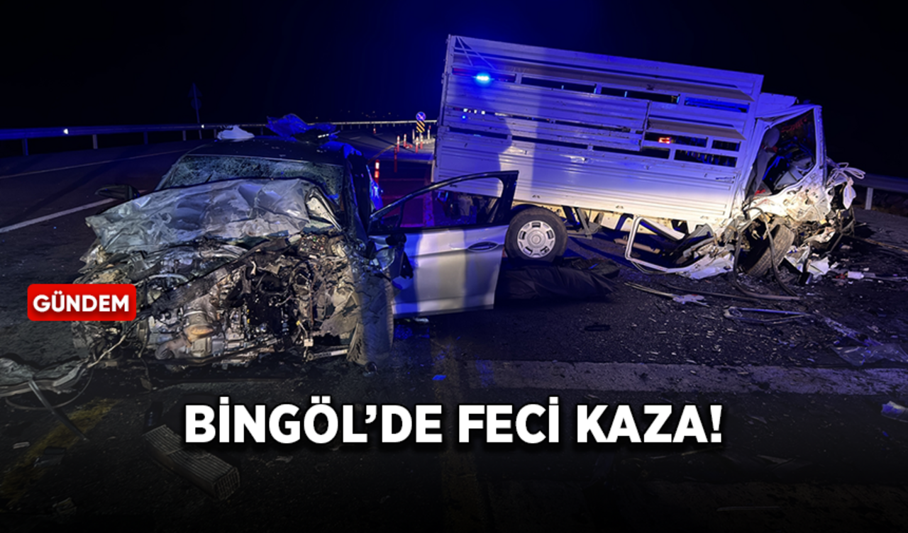 Bingöl'de feci trafik kazası!