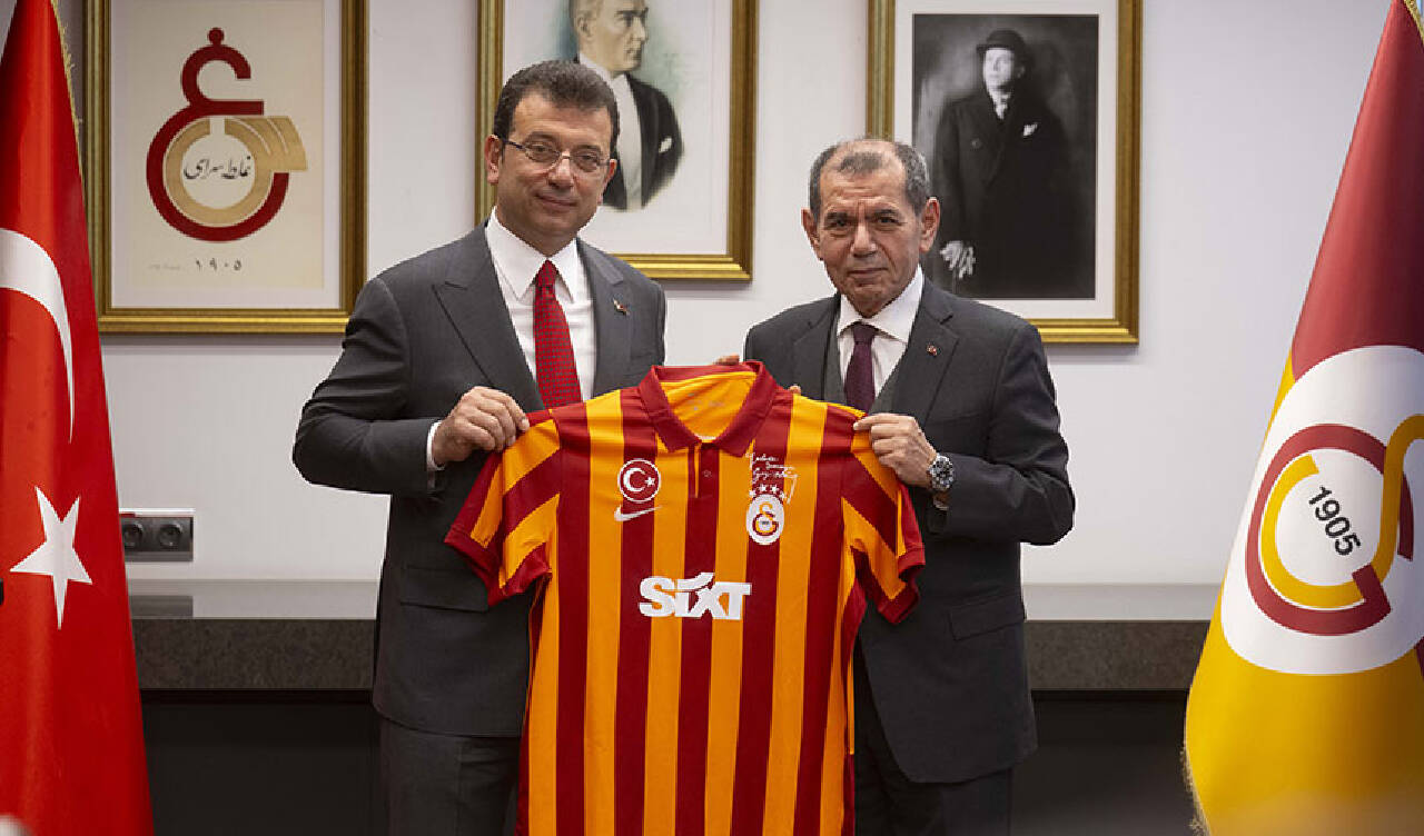 İmamoğlu'ndan Galatasaray'a ziyaret: Dursun Özbek karşıladı