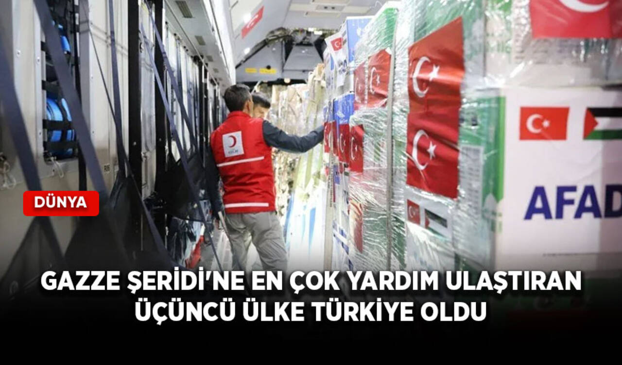 Gazze Şeridi'ne en çok yardım ulaştıran üçüncü ülke Türkiye oldu