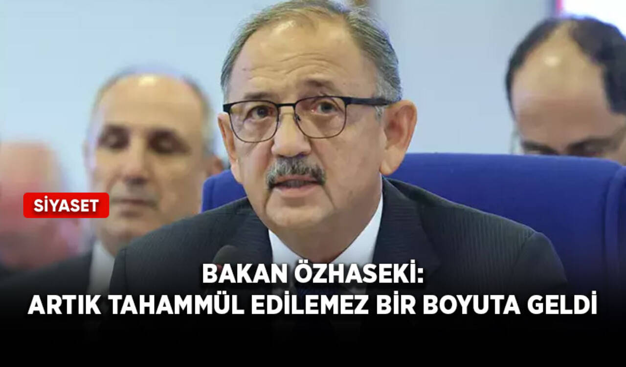 Bakan Özhaseki: Artık tahammül edilemez bir boyuta geldi