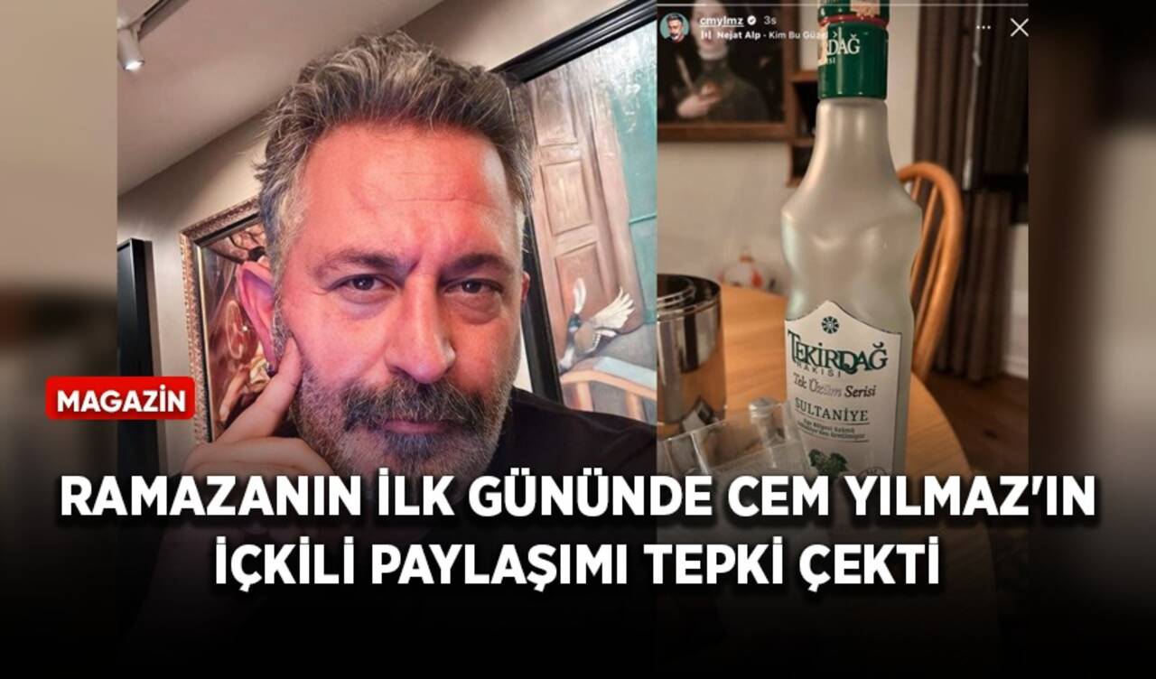 Ramazanın ilk gününde Cem Yılmaz'ın içkili paylaşımı tepki çekti