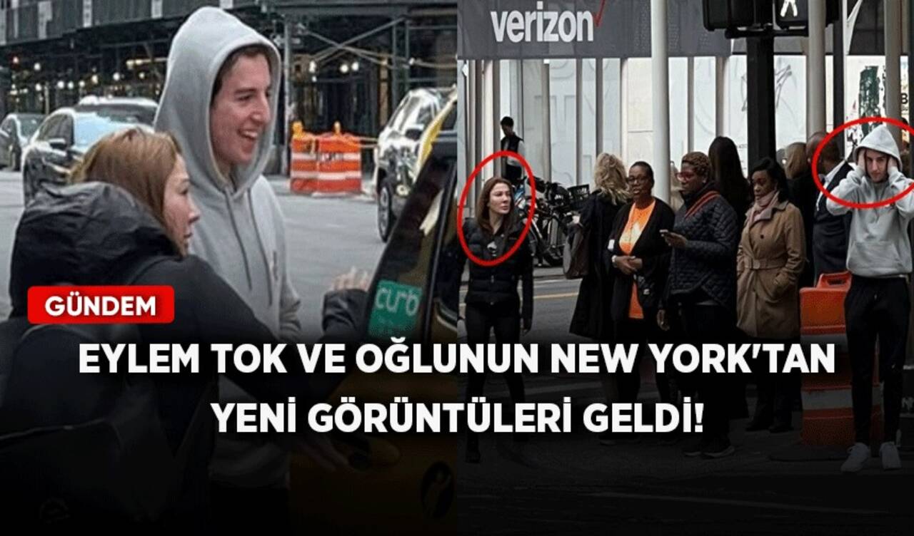 Eylem Tok ve oğlunun New York'tan yeni görüntüleri geldi!