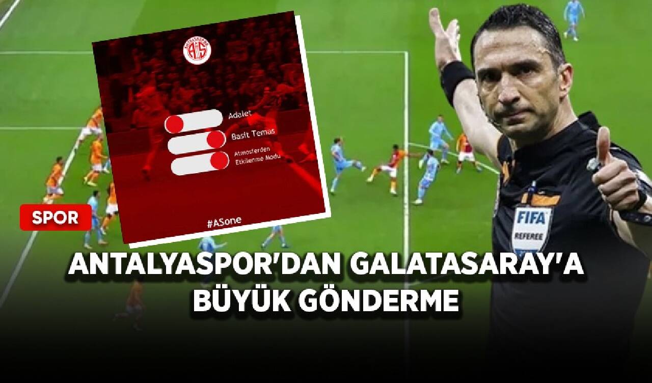 Antalyaspor'dan Galatasaray'a büyük gönderme