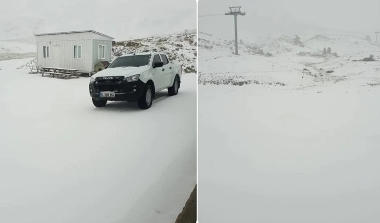 Denizli'de Bozdağ beyaza büründü