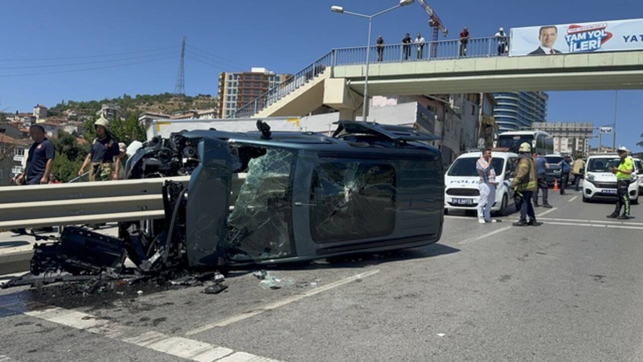 Pendik'te korkunç kaza: Bariyere ok gibi saplandı