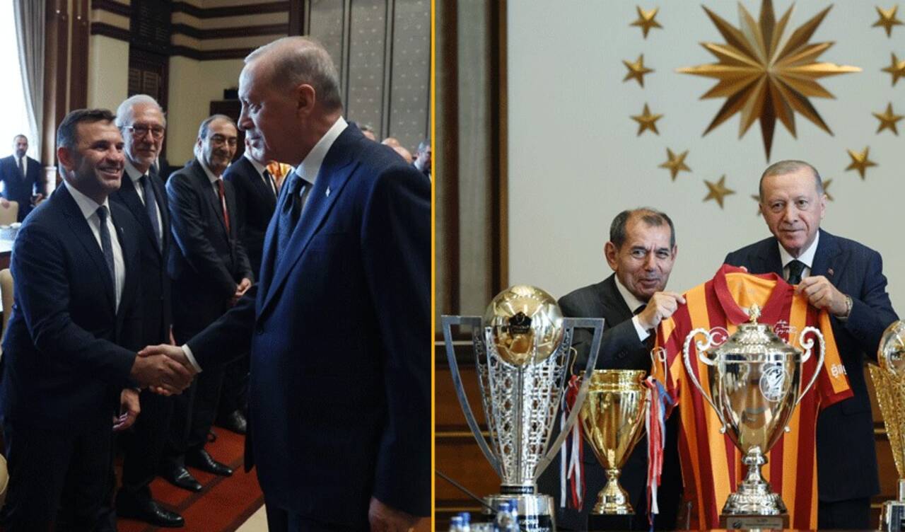 Cumhurbaşkanı Erdoğan, Galatasaray yönetimini kabul etti!